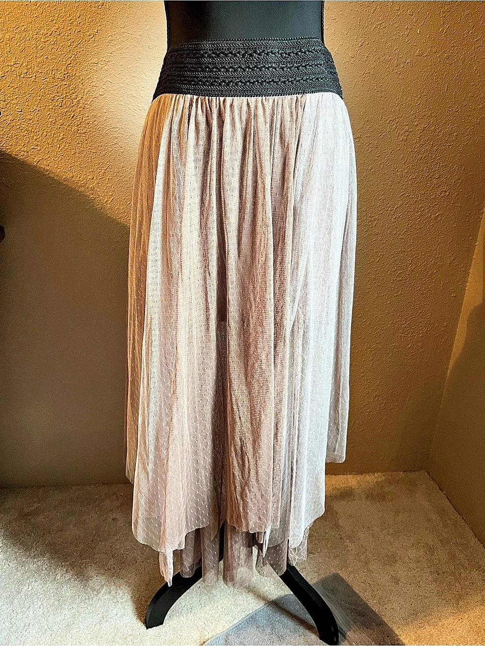 Free People Sugar Plum Fairy Tulle Midi Skirt Earth Purp XS Balletcore